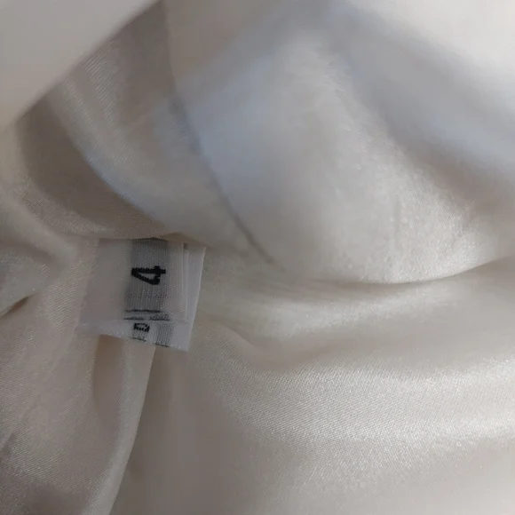 PUNCH A line Gold and Cream Over The Knee length Dress Size 4 - Picture 8 of 12